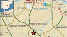 Registrado un terremoto de magnitud 2,5 en Villarejo de Fuentes (Cuenca), a 15 kilómetros del emplazamiento del ATC