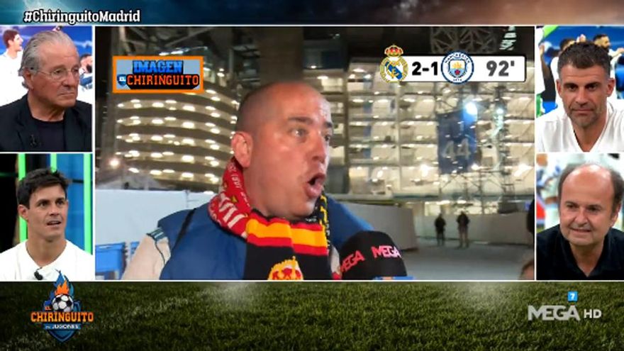 'El Chiringuito' se viraliza por la reacción de un padre y su hija que se fueron del Bernabéu en plena remontada del Madrid