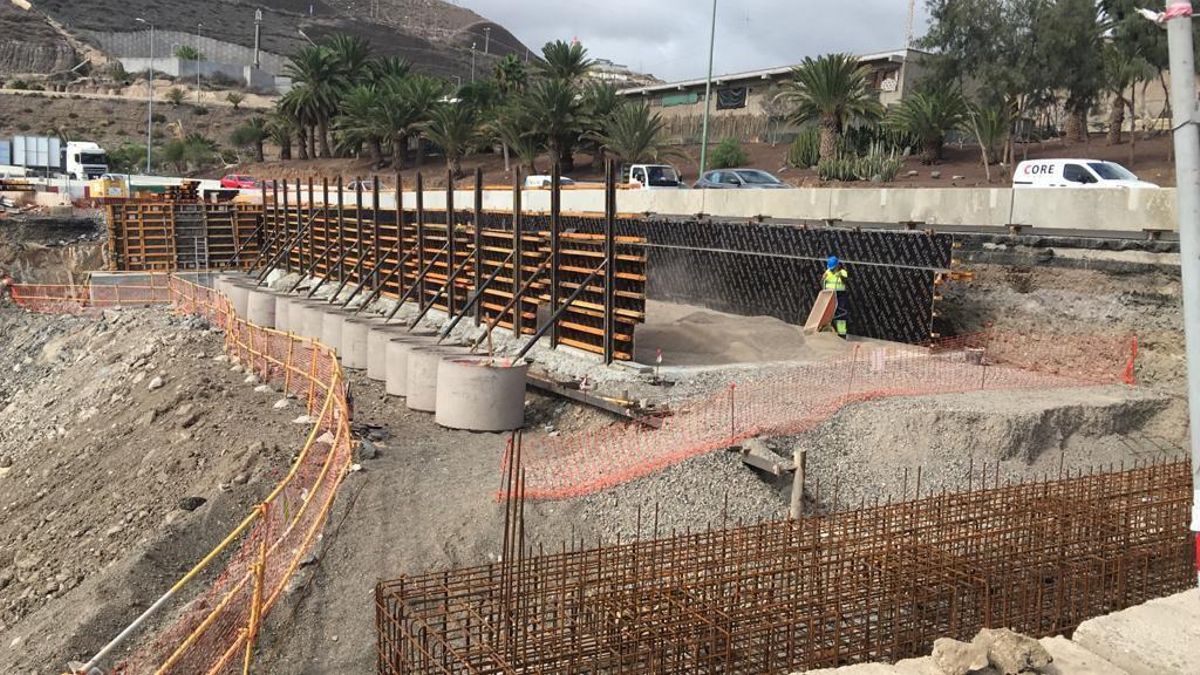 Obras del viaducto del Tívoli.