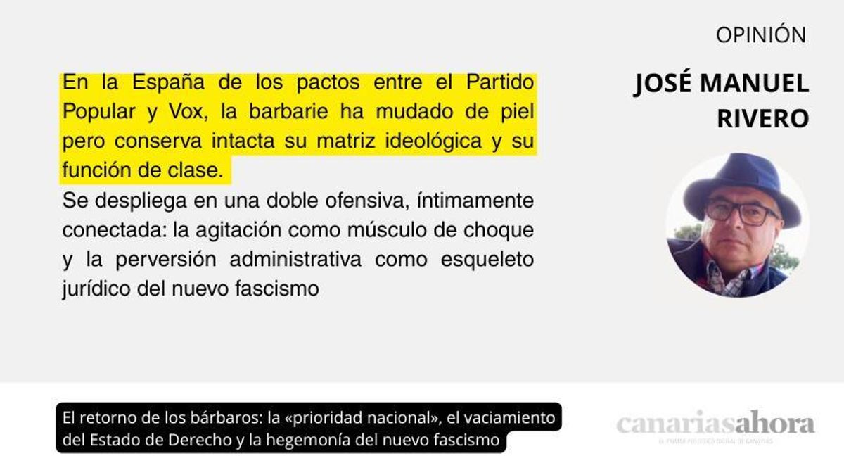 El retorno de los bárbaros: la «prioridad nacional», el vaciamiento del Estado de Derecho y la hegemonía del nuevo fascismo