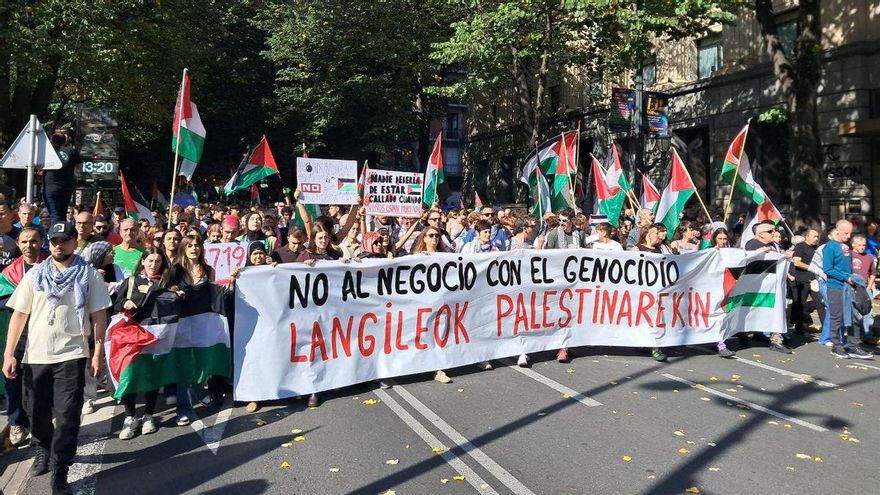 Manifestación en Bilbao por Palestina
