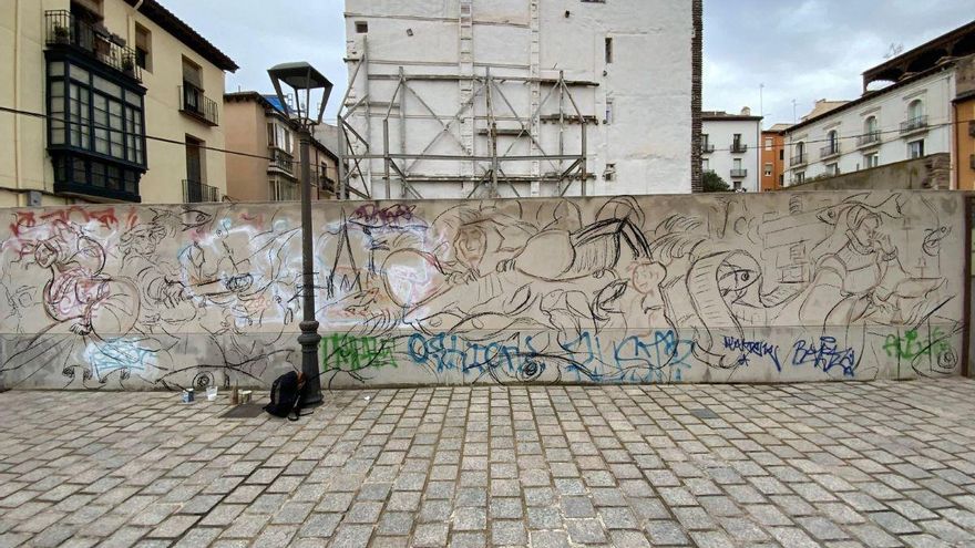 Rodríguez Paterna cambia su imagen con la obra de la artista logroñesa Sara Martínez