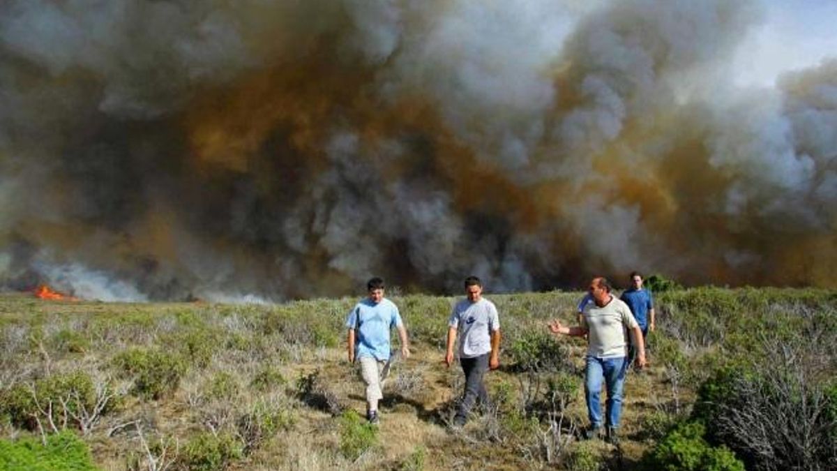 Imagen del incendio de Riba de Saelices