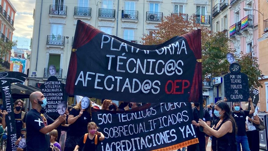 Los técnicos de los Teatros Nacionales prosiguen las manifestaciones