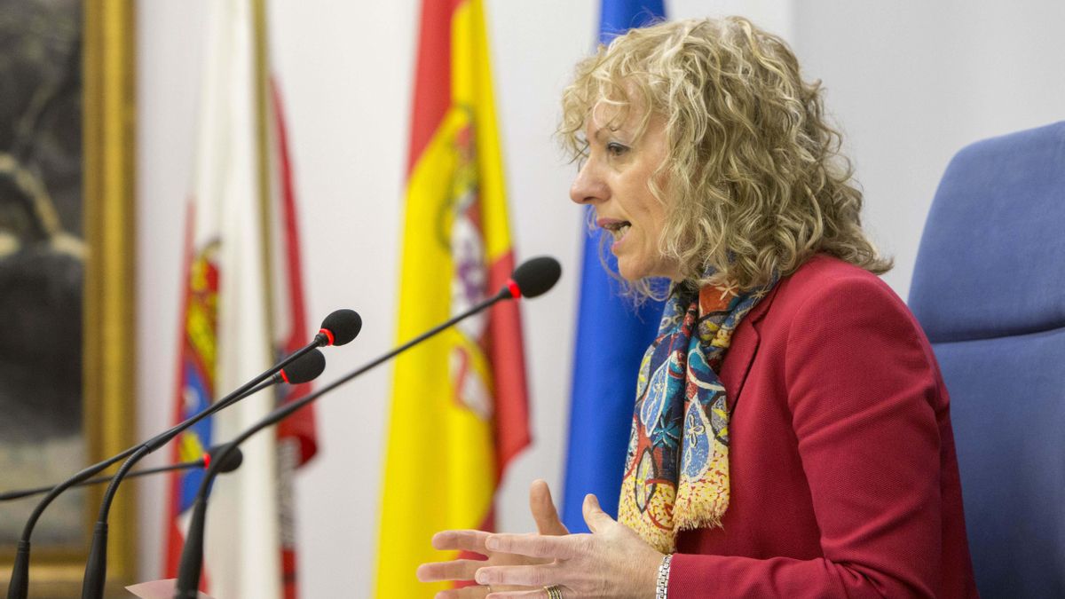 Eva Díaz Tezanos, en rueda de prensa. | M.A. LÓPEZ