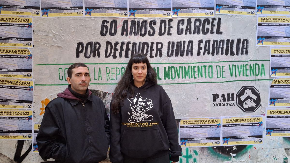 19 activistas se arriesgan a entrar en prisión por intentar parar un desahucio en Zaragoza: "El miedo no nos frena"