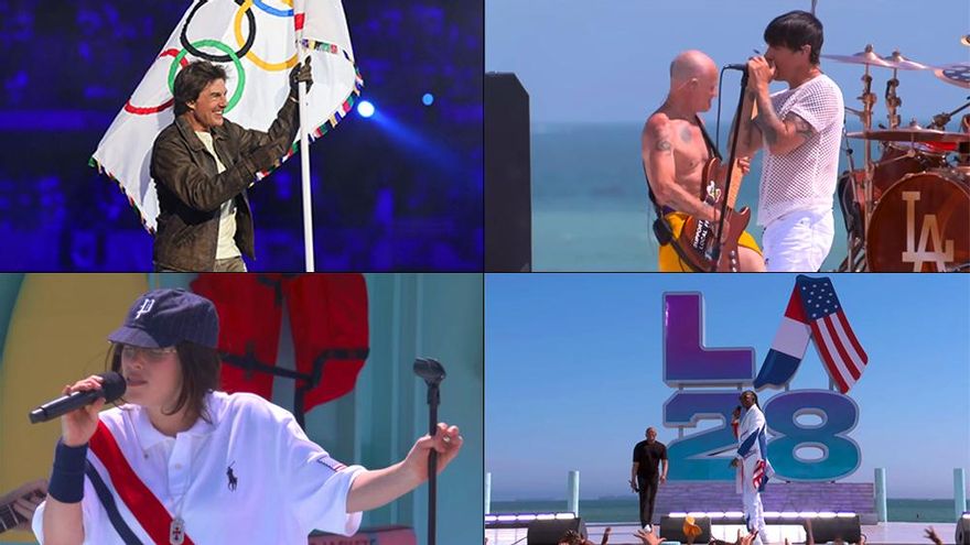 Los Ángeles 2028 inició su show en el cierre de París 2024: Tom Cruise, Red Hot Chili Peppers, Billie Eilish y Snoop Dogg