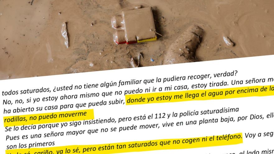 Los terribles audios de la teleasistencia en la dana: "Me llega el agua por encima de las rodillas, no puedo moverme"