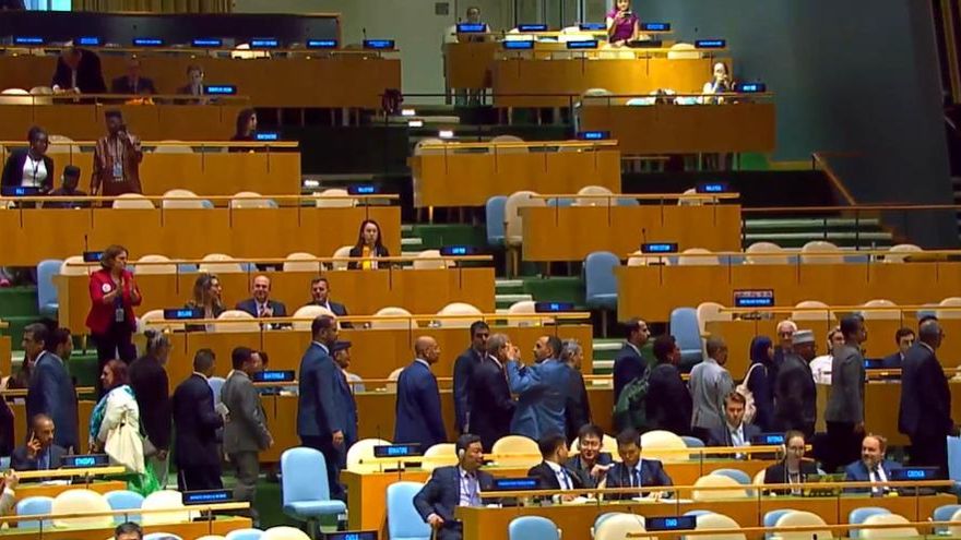 Netanyahu, recibido con abucheos en la Asamblea de la ONU mientras cientos de delegados abandonaban la sala