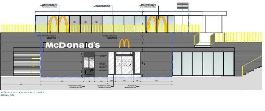 Imagen del Mercado de Puertochico cuando sea ocupado por MacDonald's.