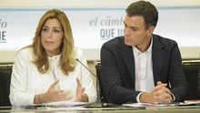 Susana Díaz y Pedro Sánchez en una imagen de archivo.