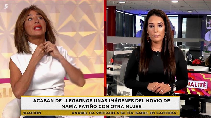 María Patiño deja 'Socialité' en directo enfadada por una broma sobre su novio