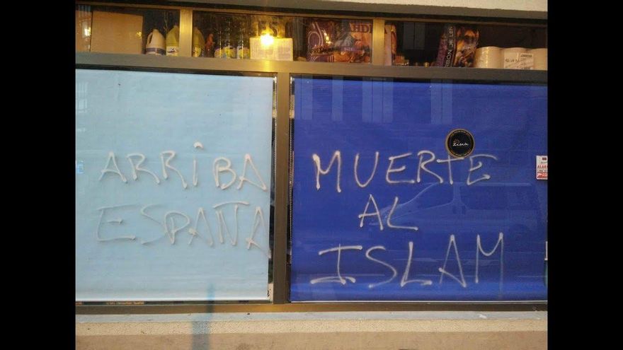 Aparecen pintadas contra el islam en un comercio paquistaní de Logroño
