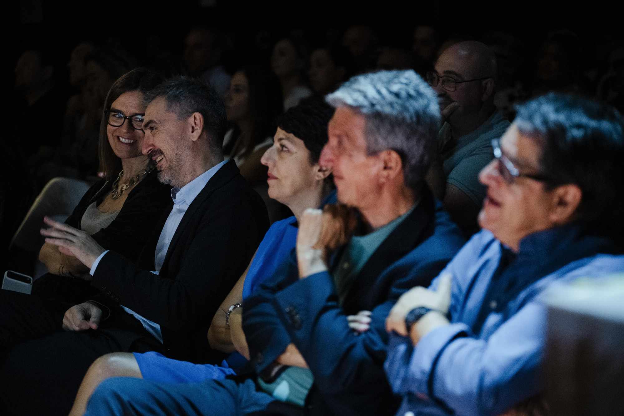 Esther Padilla, Ignacio Escolar, Rosalía Lloret, José Pablo Sabrido y Luis Enrique Espinoza, durante la gala