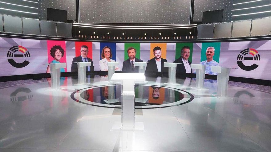Así será el debate a siete de RTVE: 125 minutos, cuatro bloques y Xabier Fortes de moderador