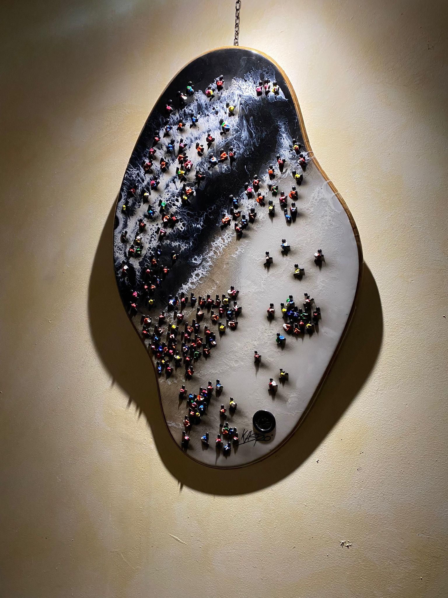 Una de las obras de Kastro, expuesta de 'NuKleo 5' en el Museo Cromática de Toledo