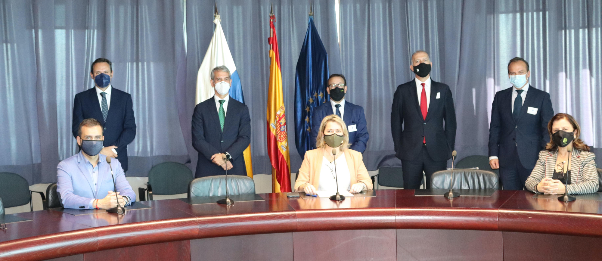 Acto de la firma del convenio.