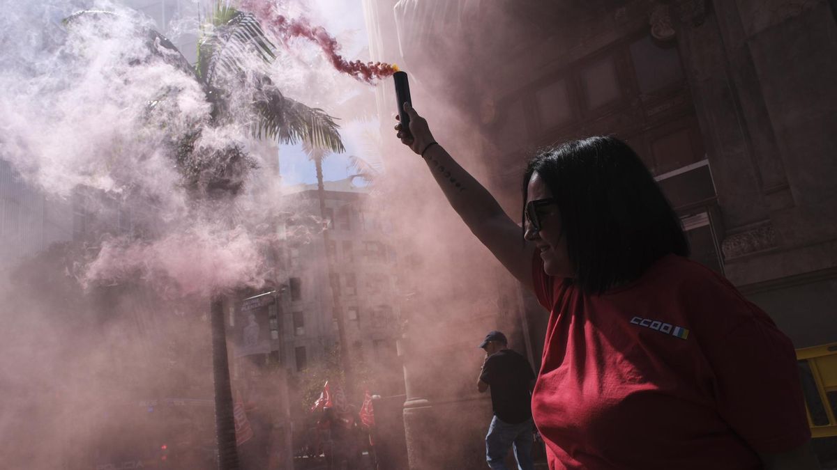 Manifestación del 1 de mayo en Santa Cruz de Tenerife.