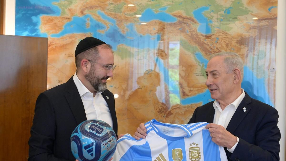 Netanyahu desea "suerte" a Argentina en el Mundial y lanza un mensaje a Milei: "Te apoyamos a ti"