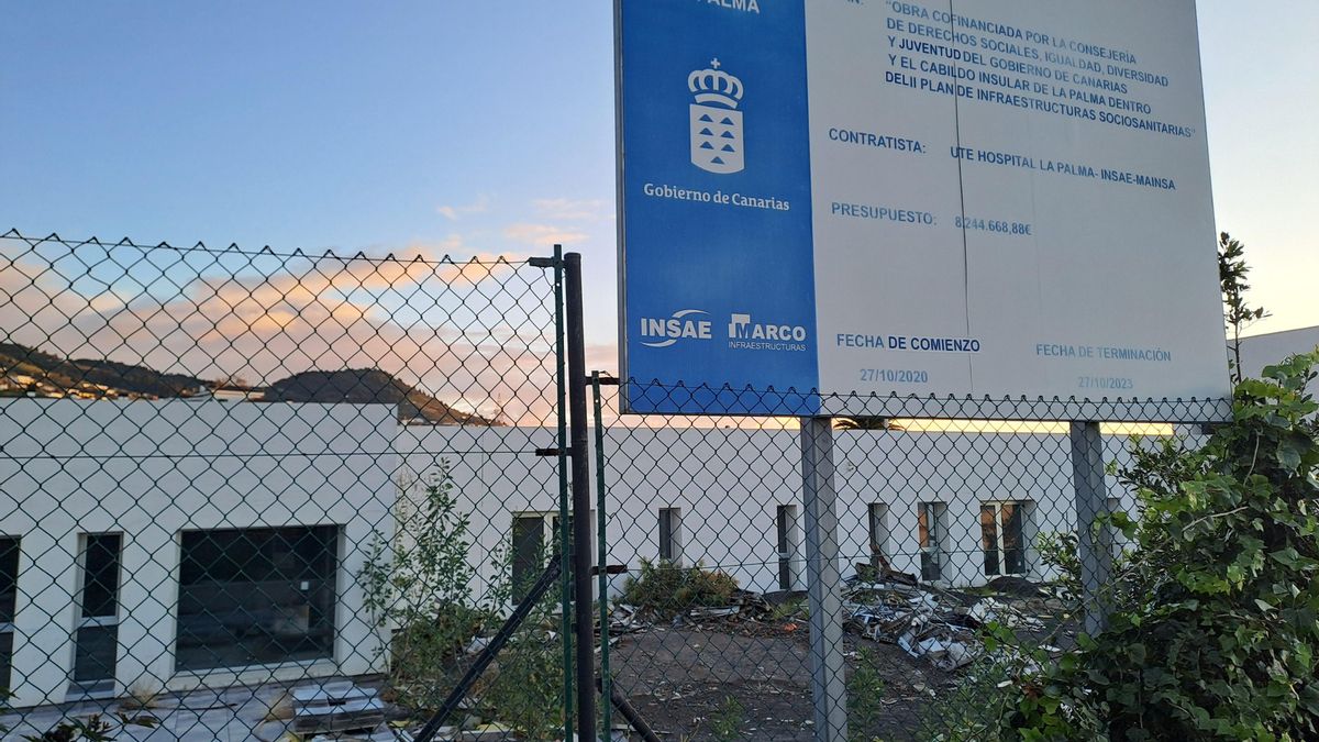 Obra del  nuevo Hospital de Nuestra Señora de Los Dolores en Santa Cruz de La Palma.