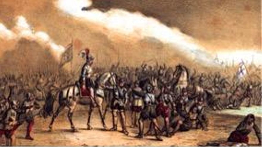 Litografía en Victoriano Ameller (1853). Los mártires de la libertad española.