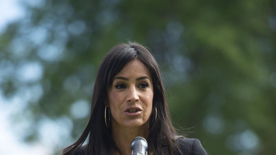 La vicealcaldesa de Madrid, Begoña Villacís, interviene en la presentación de la temporada de piscinas de verano 2021