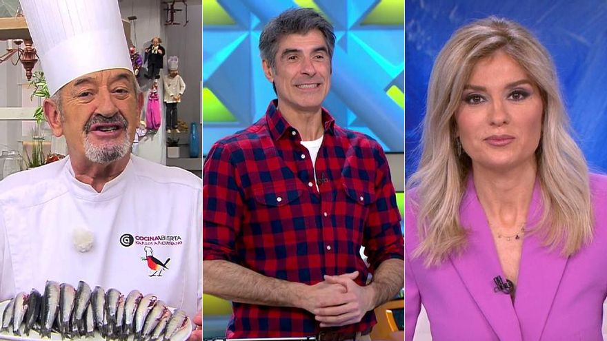 Karlos Arguiñano, Jorge Fernández y Sandra Golpe