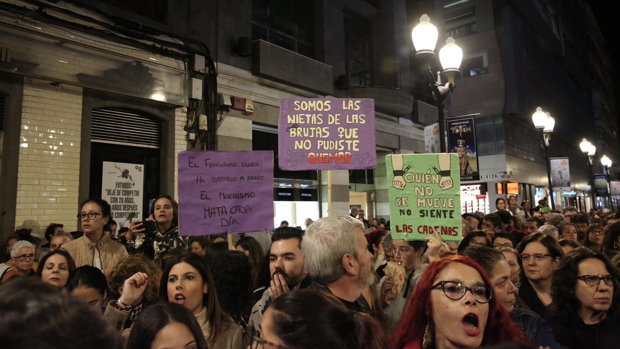 Concentración feminista en Las Palmas de Gran Canaria. (Alejandro Ramos).