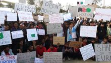 Protesta contra el "cierre de la UE" en el campo de 'Better days for Moria'. | María Iglesias