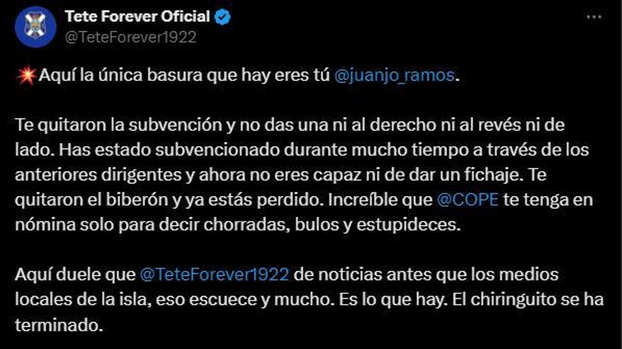 Rivero tercia para atajar la crisis institucional del CD Tenerife