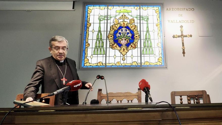 El Arzobispo de Valladolid y presidente de la Conferencia Episcopal Española, don Luis Argüello, comparece en rueda de prensa