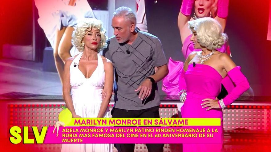 El homenaje de 'Sálvame' a Marilyn Monroe en el aniversario de su muerte: con Patiño y Adela vestidas de ella