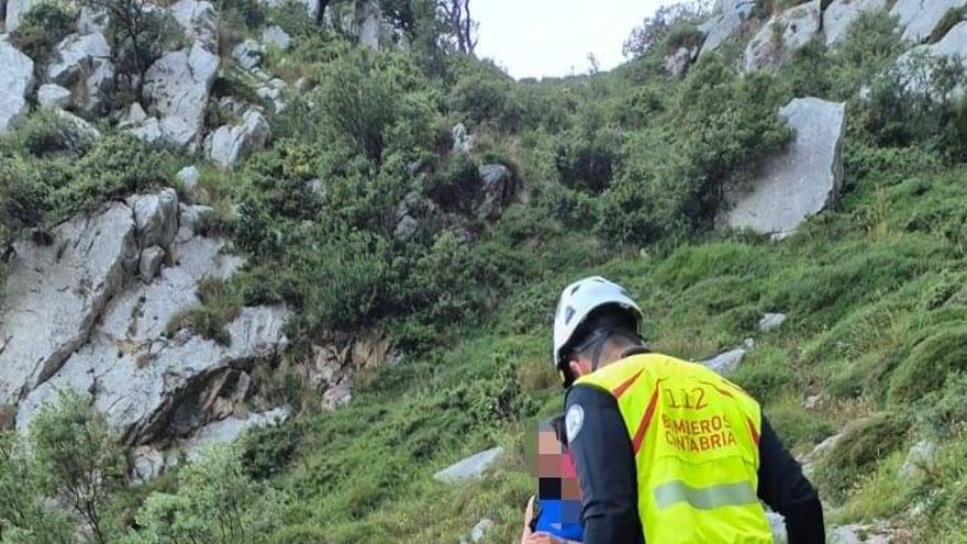 Rescatado un escalador con una lesión de rodilla en Liébana