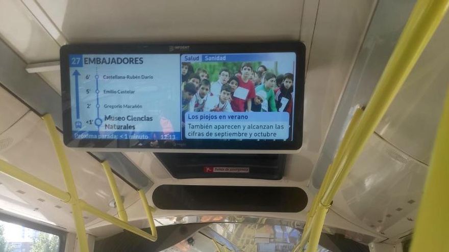 Cómo las teles de la EMT me amargaron el viaje con anuncios antiokupas y contenidos sobre Ana Rosa