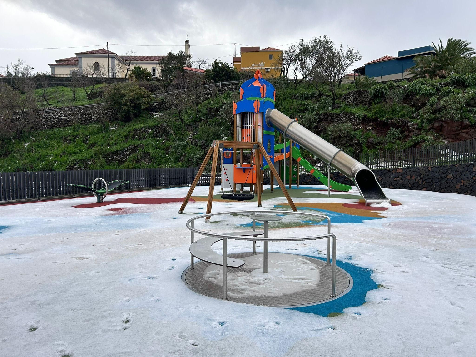 La nieve y el granizo cubre el municipio de Puntagorda. LA PALMA AHORA