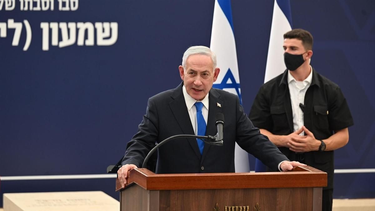 El primer ministro Benjamín Netanyahu en un acto en Jerusalén, el 5 de agosto de 2026.
