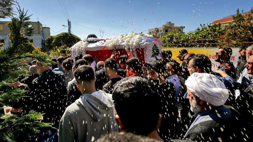 Funeral de la periodista Amal Khalil, asesinada por Israel.