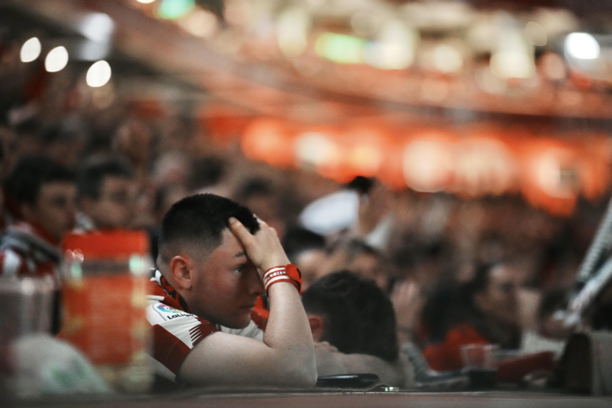 Tristeza tras el gol del Mallorca