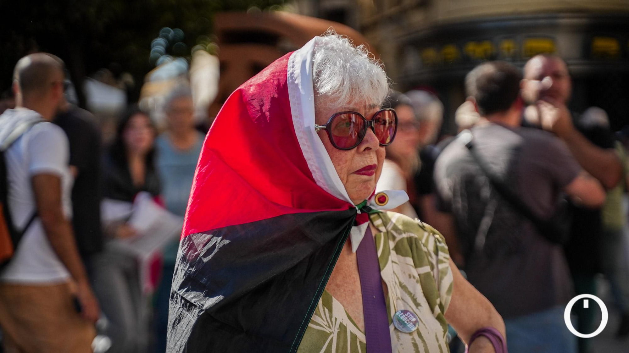Protesta contra la detención la flotilla que transportaba ayuda hacia Palestina
