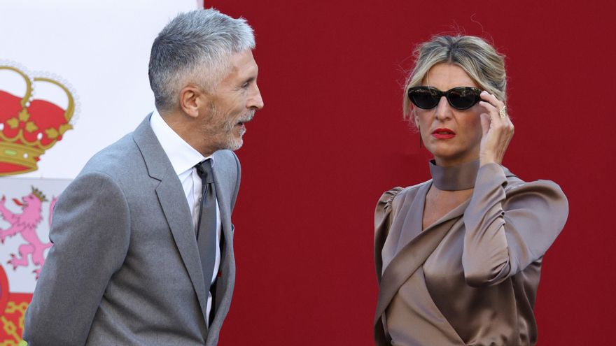 El ministro de Interior, Fernando Grande-Marlaska y la vicepresidenta segunda del Gobierno y ministra de Trabajo y Economía Social, Yolanda Díaz.