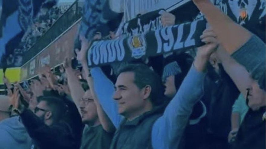 El concejal de Seguridad de Vox se junta en el estadio del CD Castellón con 'hooligans' de ultraderecha