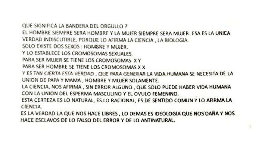 Un fragmento de la carta