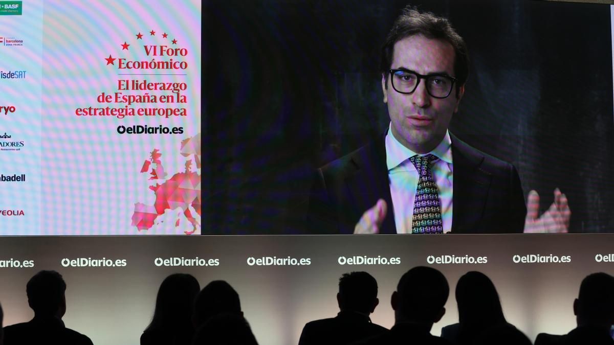 Carlos Cuerpo, en el VI Foro Económico de elDiario.es: "Debemos redoblar la apuesta por Europa"