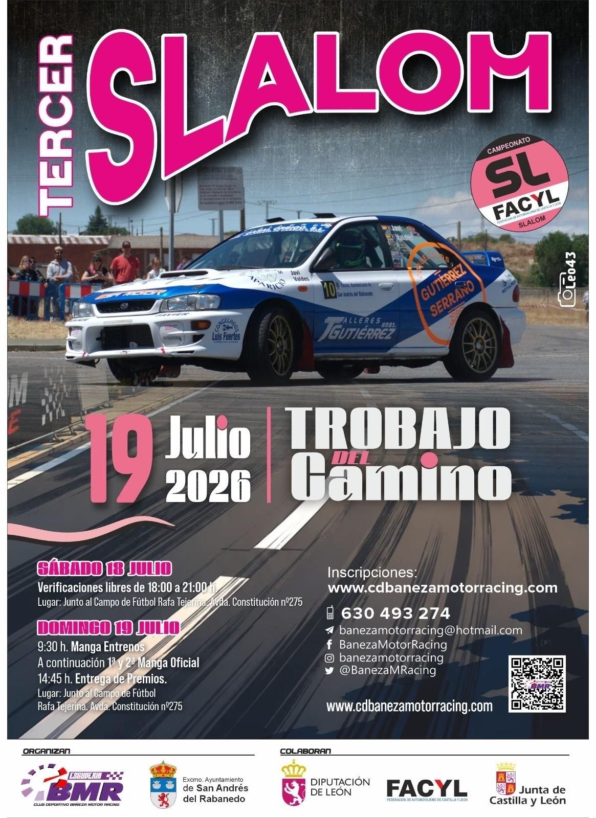 Cartel del Slalom de Trobajo del Camino.