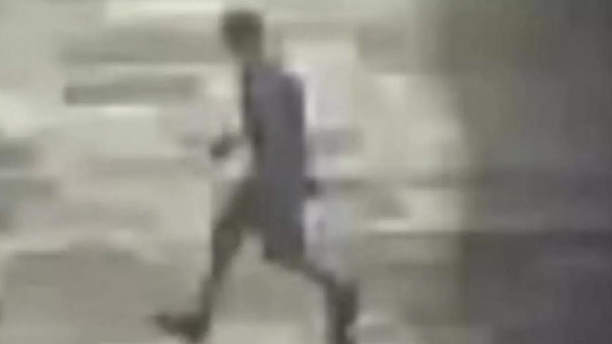 Imagen captada por una webcam donde se puede distinguir la silueta de un joven.