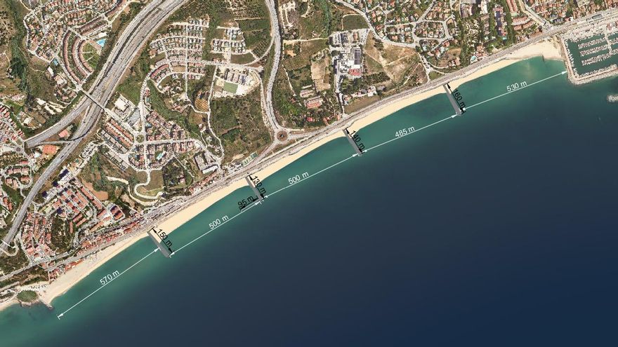 Imagen de las acciones que plantea el AMB en las playas de Montgat