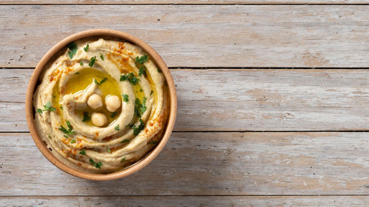 Salsa de hummus de garbanzos