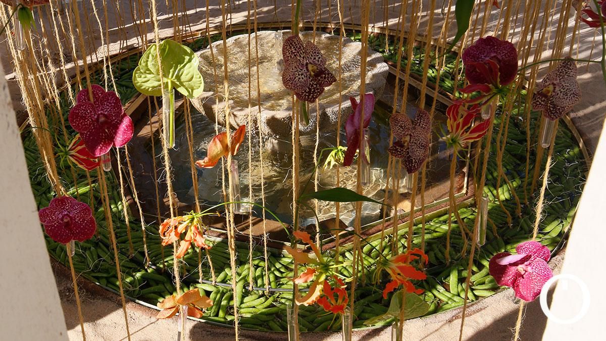 Instalación de Flora 2021 en el Palacio de Viana