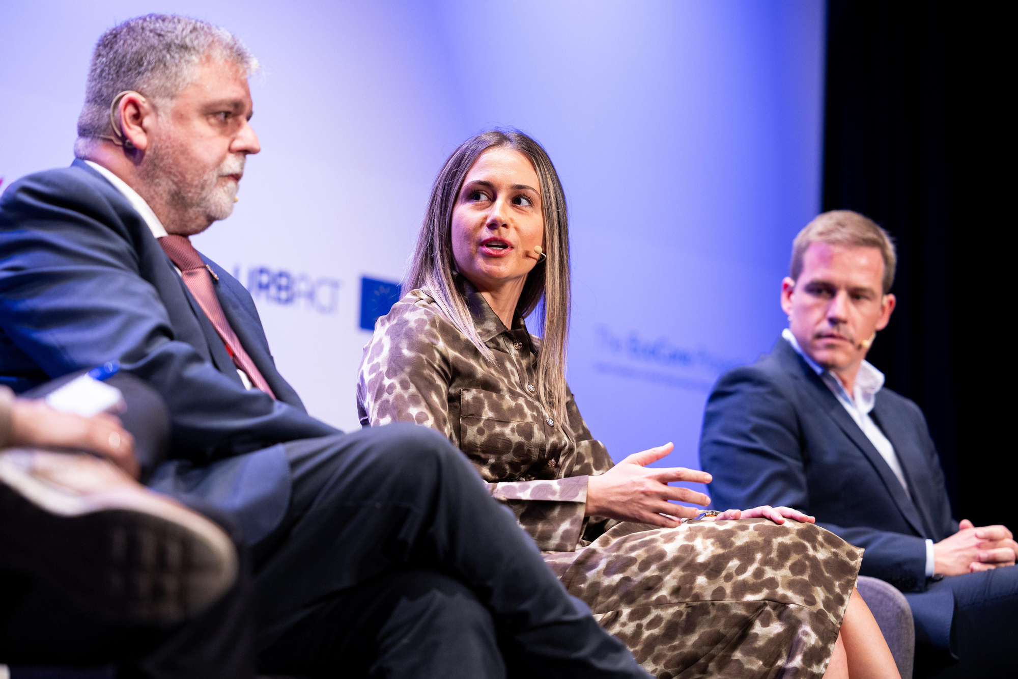 Los alcaldes de Villena, Fulgencio Cerdán; la Vall d'Uixò, Tania Baños; y Xàtiva, Roger Cerdà.