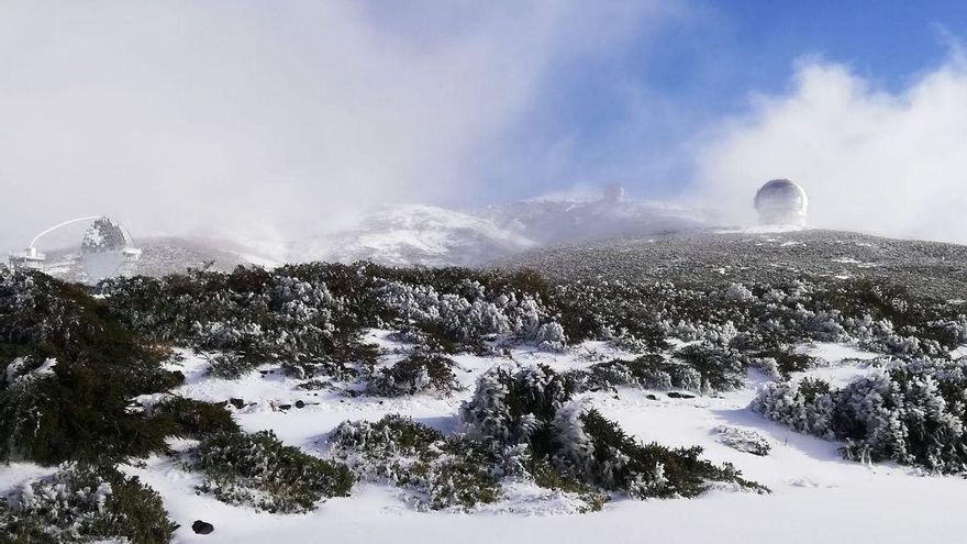 Nieve este miércoles en las cumbres de La Palma